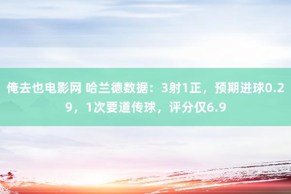 俺去也电影网 哈兰德数据：3射1正，预期进球0.29，1次要道传球，评分仅6.9