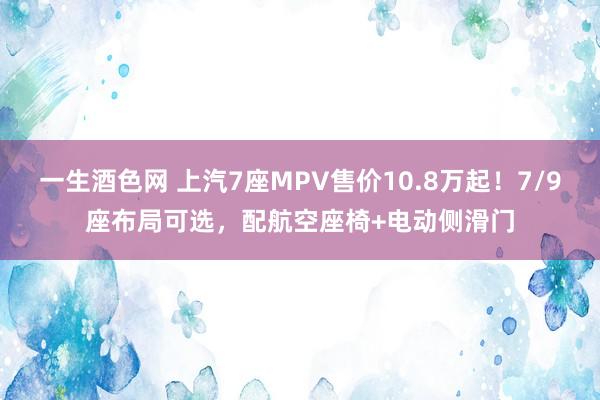 一生酒色网 上汽7座MPV售价10.8万起！7/9座布局可选，配航空座椅+电动侧滑门