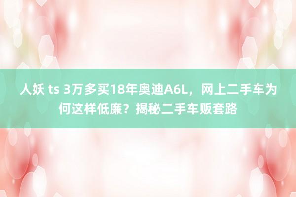人妖 ts 3万多买18年奥迪A6L，网上二手车为何这样低廉？揭秘二手车贩套路
