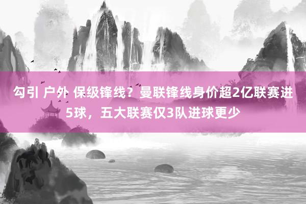 勾引 户外 保级锋线？曼联锋线身价超2亿联赛进5球，五大联赛仅3队进球更少