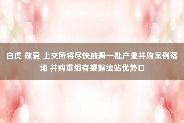 白虎 做爱 上交所将尽快鼓舞一批产业并购案例落地 并购重组有望握续站优势口