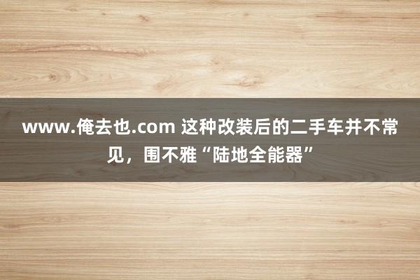 www.俺去也.com 这种改装后的二手车并不常见，围不雅“陆地全能器”