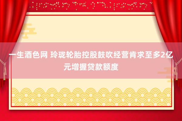 一生酒色网 玲珑轮胎控股鼓吹经营肯求至多2亿元增握贷款额度