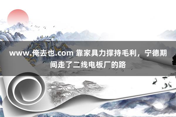 www.俺去也.com 靠家具力撑持毛利，宁德期间走了二线电板厂的路
