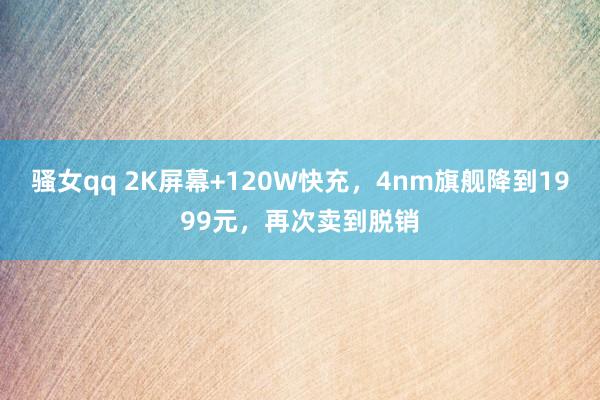 骚女qq 2K屏幕+120W快充，4nm旗舰降到1999元，再次卖到脱销