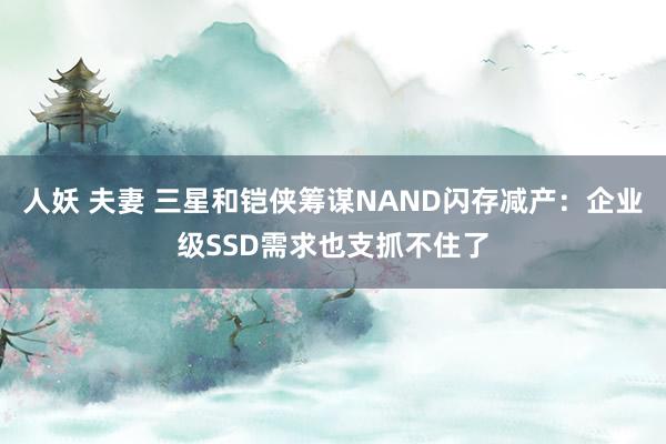 人妖 夫妻 三星和铠侠筹谋NAND闪存减产：企业级SSD需求也支抓不住了