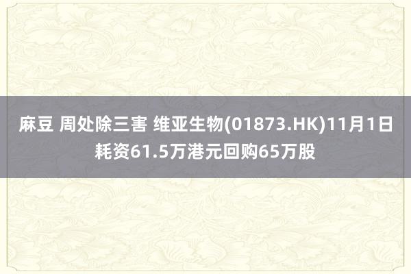 麻豆 周处除三害 维亚生物(01873.HK)11月1日耗资61.5万港元回购65万股