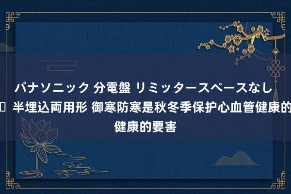 パナソニック 分電盤 リミッタースペースなし 露出・半埋込両用形 御寒防寒是秋冬季保护心血管健康的要害