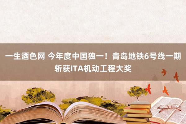 一生酒色网 今年度中国独一！青岛地铁6号线一期斩获ITA机动工程大奖