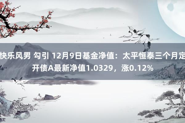 快乐风男 勾引 12月9日基金净值：太平恒泰三个月定开债A最新净值1.0329，涨0.12%