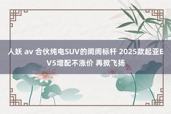 人妖 av 合伙纯电SUV的阛阓标杆 2025款起亚EV5增配不涨价 再掀飞扬