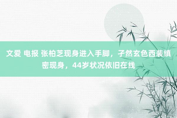 文爱 电报 张柏芝现身进入手脚，孑然玄色西装缜密现身，44岁状况依旧在线