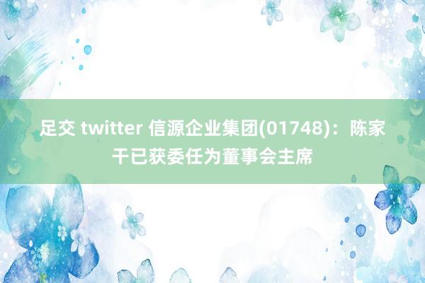 足交 twitter 信源企业集团(01748)：陈家干已获委任为董事会主席