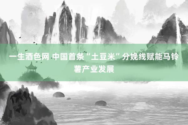 一生酒色网 中国首条“土豆米”分娩线赋能马铃薯产业发展
