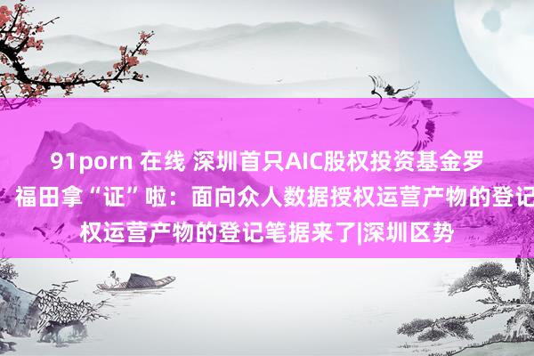 91porn 在线 深圳首只AIC股权投资基金罗湖落地；全市首张，福田拿“证”啦：面向众人数据授权运营产物的登记笔据来了|深圳区势