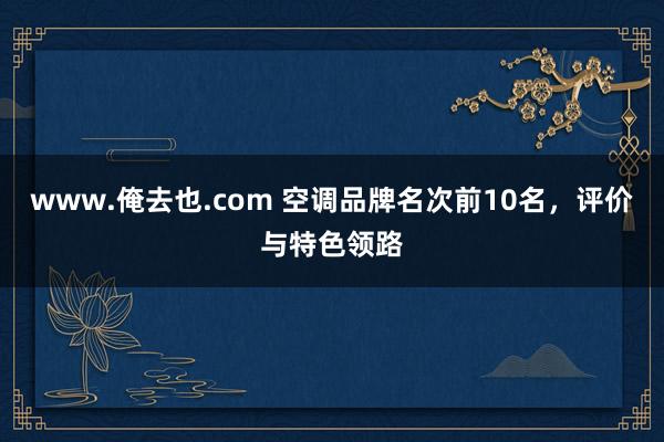 www.俺去也.com 空调品牌名次前10名，评价与特色领路