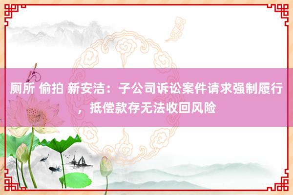 厕所 偷拍 新安洁：子公司诉讼案件请求强制履行，抵偿款存无法收回风险