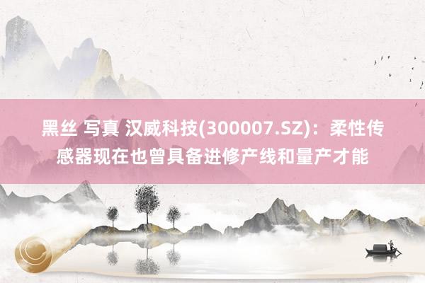 黑丝 写真 汉威科技(300007.SZ)：柔性传感器现在也曾具备进修产线和量产才能