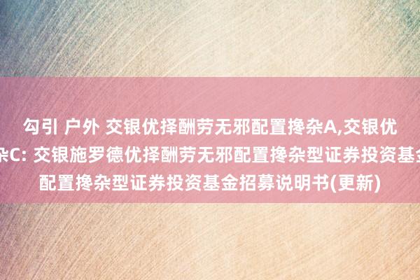勾引 户外 交银优择酬劳无邪配置搀杂A,交银优择酬劳无邪配置搀杂C: 交银施罗德优择酬劳无邪配置搀杂型证券投资基金招募说明书(更新)