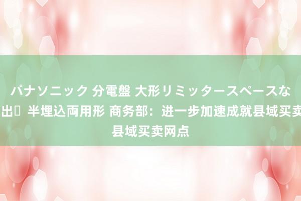 パナソニック 分電盤 大形リミッタースペースなし 露出・半埋込両用形 商务部：进一步加速成就县域买卖网点