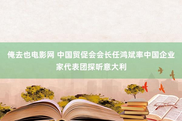 俺去也电影网 中国贸促会会长任鸿斌率中国企业家代表团探听意大利