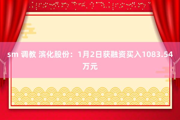 sm 调教 滨化股份：1月2日获融资买入1083.54万元