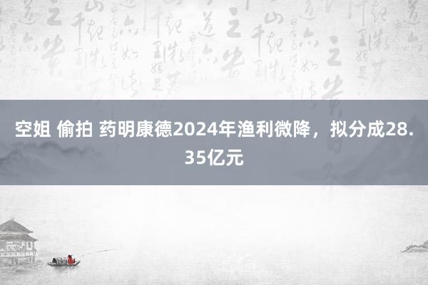 空姐 偷拍 药明康德2024年渔利微降，拟分成28.35亿元