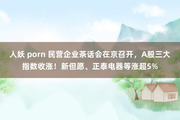 人妖 porn 民营企业茶话会在京召开，A股三大指数收涨！新但愿、正泰电器等涨超5%
