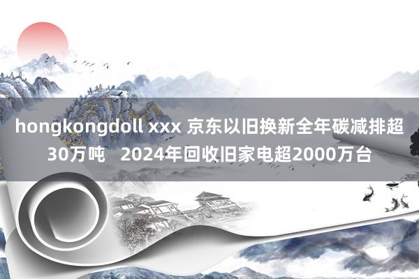 hongkongdoll xxx 京东以旧换新全年碳减排超30万吨   2024年回收旧家电超2000万台