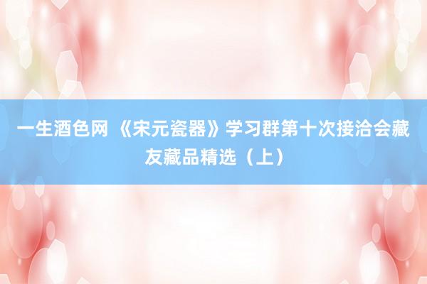 一生酒色网 《宋元瓷器》学习群第十次接洽会藏友藏品精选(上)